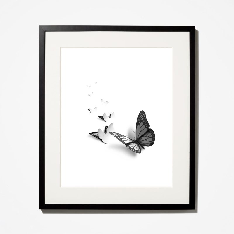 ART0010 Butterfly BlackFrame