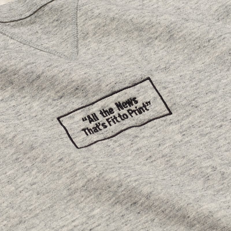 all the news sweatshirt detail