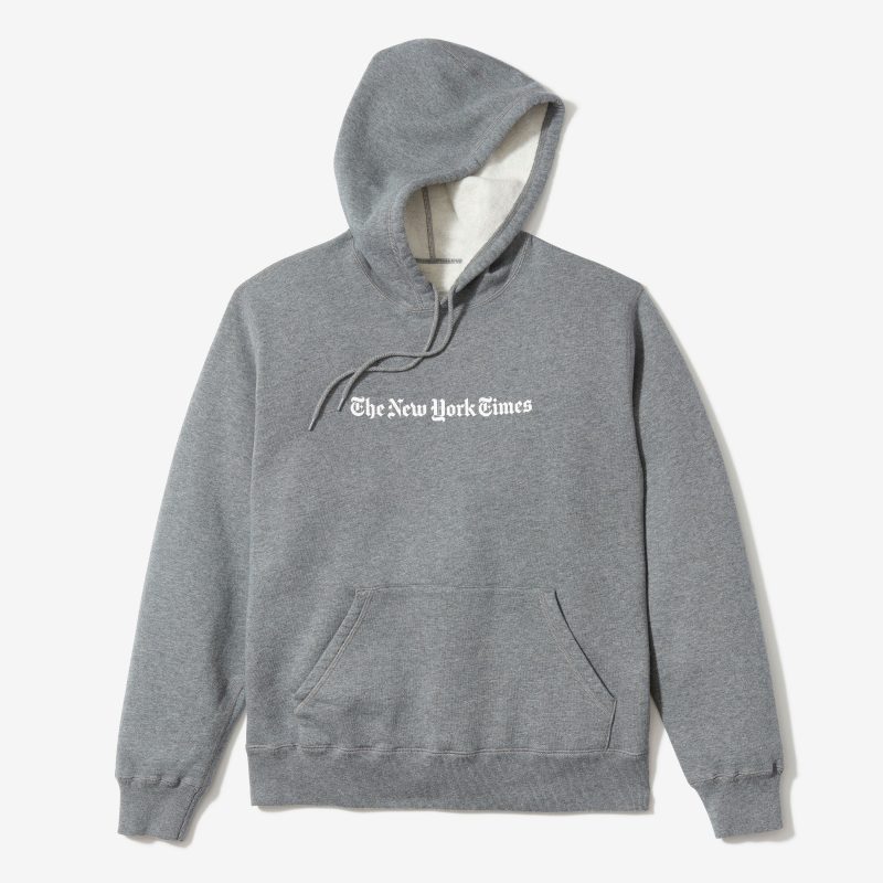 gray logo hoodie