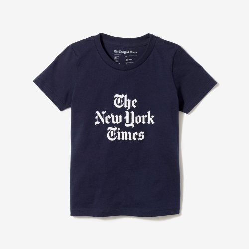 kids stacked navy shirt