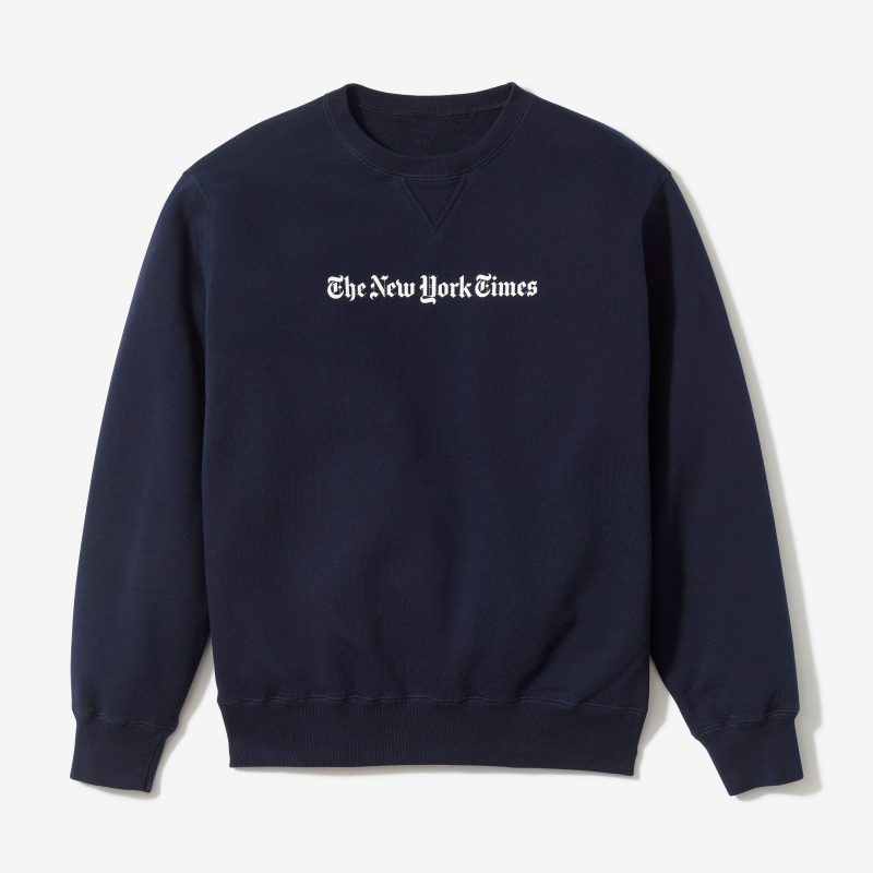 navy logo sweatshirt