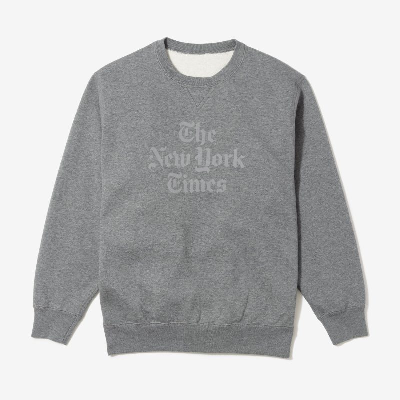 stacked logo sweatshirt gray