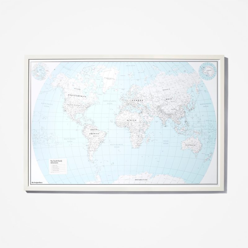 white world map